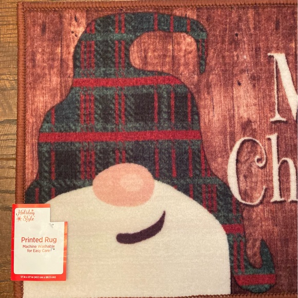 Christmas Gnome Rug, Gnome Rug, Indoor Machine Washable Printed Rug 27” X 17” - Picture 13 of 13